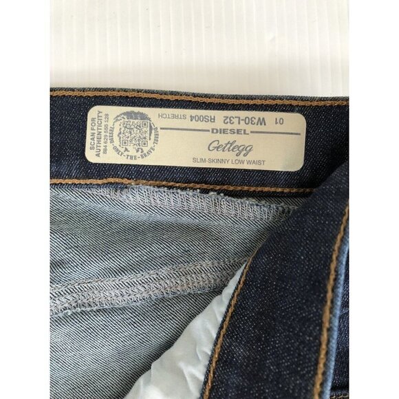 Diesel Women's Blue Denim Slim Skinny Low Waist Jeans  W27 L32 - Picture 6 of 12